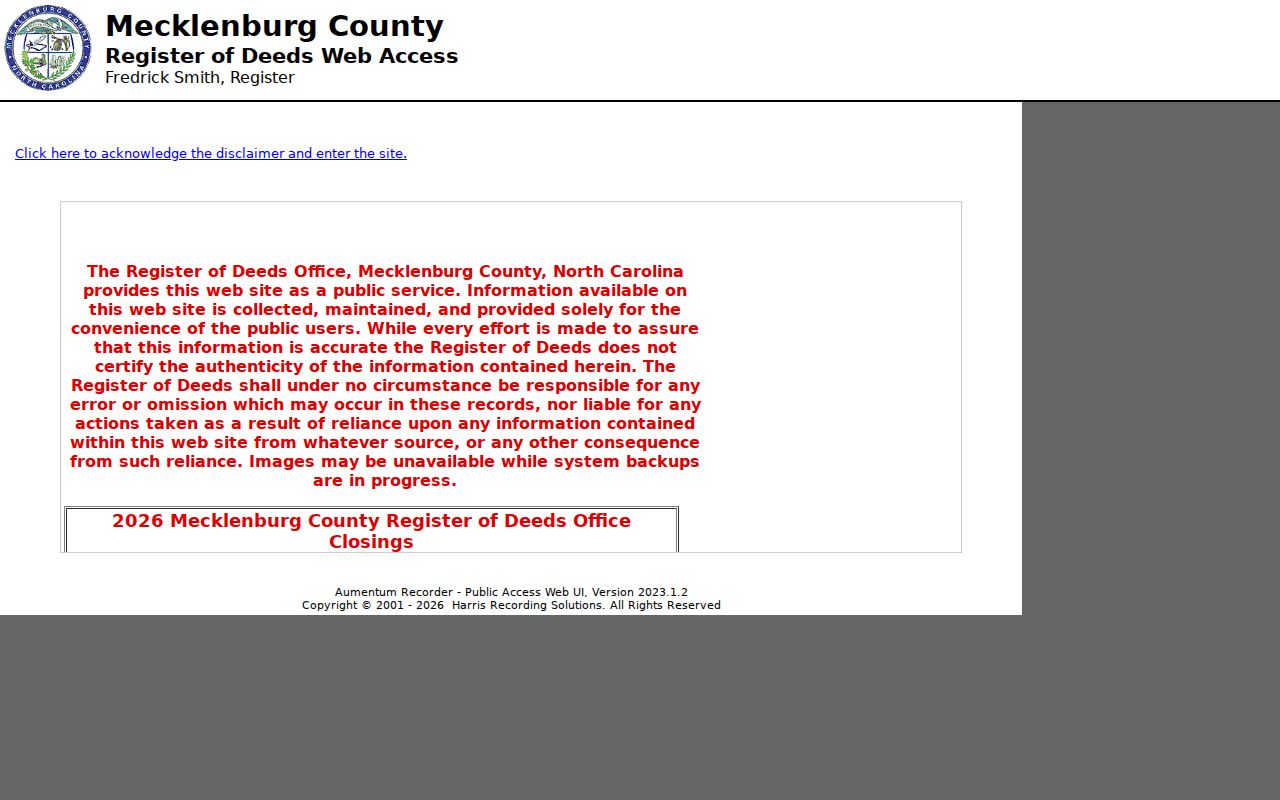 Matthews public records modern deed search interface