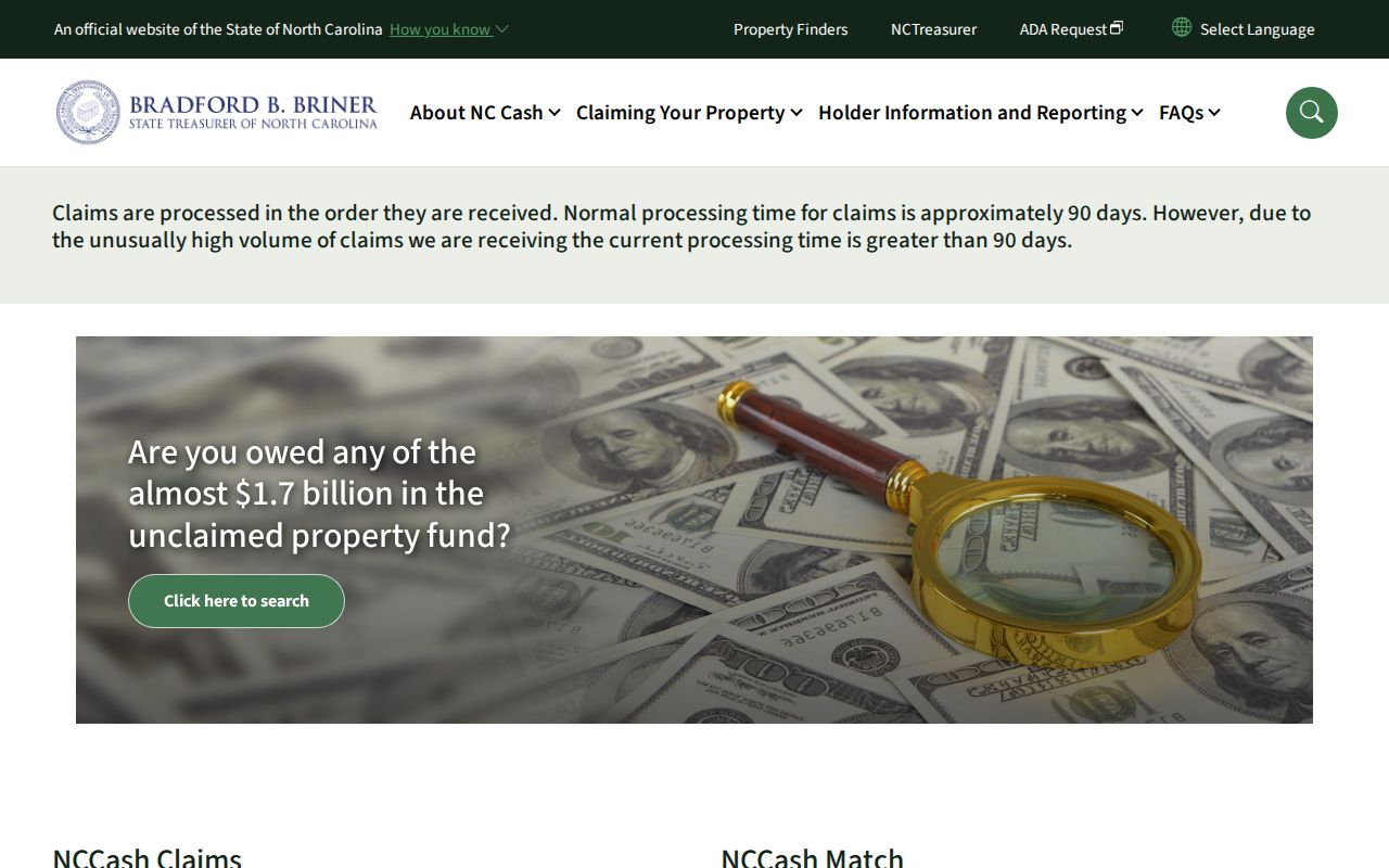 Matthews public records official unclaimed property name search